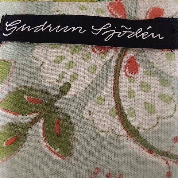 Gudrun sjodren boho midi dress floral lagenlook cottage pockets cotton small - Picture 8 of 11